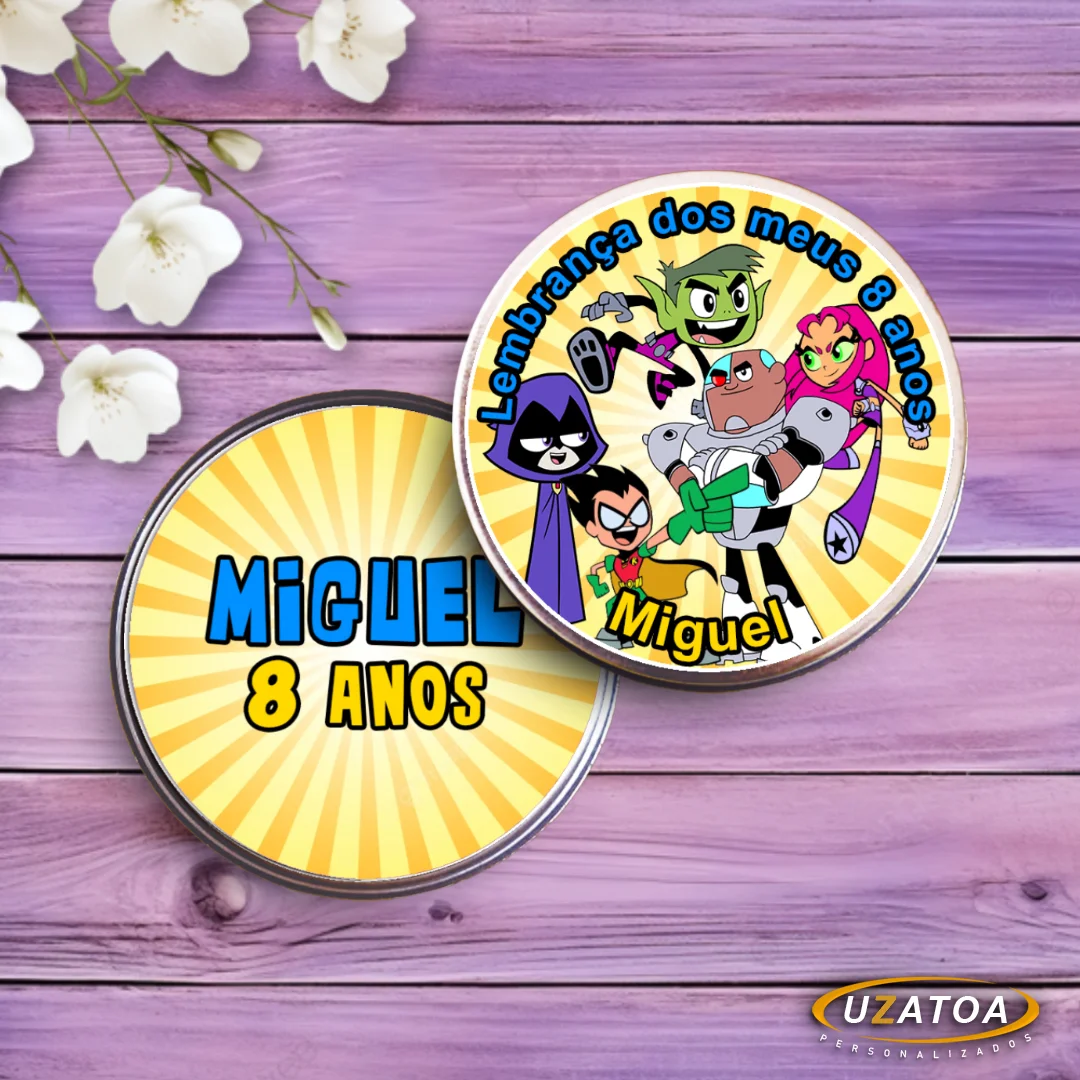 Jogo da Memória Personalizado na Latinha - Jovens Titans - Imagem 3