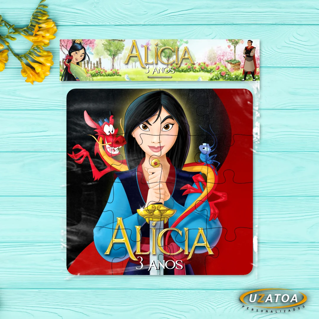 Quebra-cabeça Personalizado em MDF - Mulan - Imagem 2