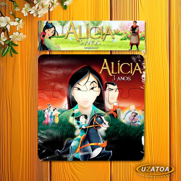 Quebra-cabeça Personalizado em MDF - Mulan