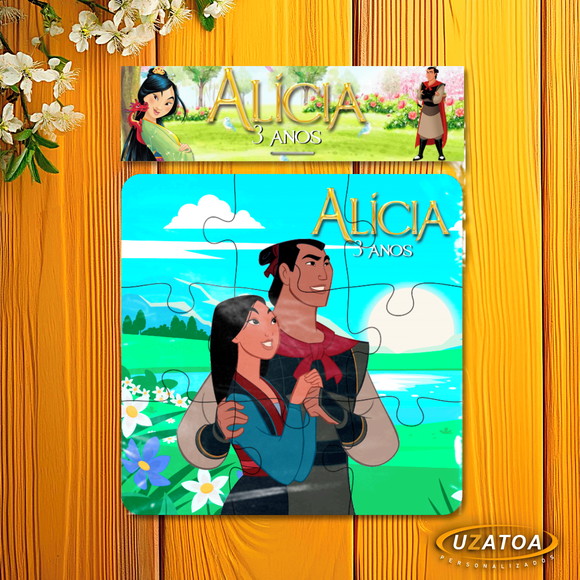 Quebra-cabeça Personalizado em MDF - Mulan