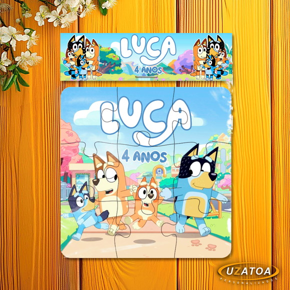Quebra-cabeça Personalizado em MDF - Bluey