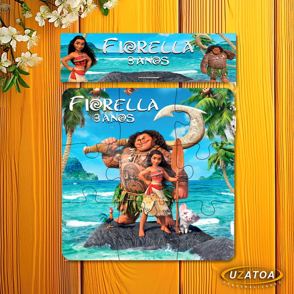 Quebra-cabeça Personalizado em MDF - Moana
