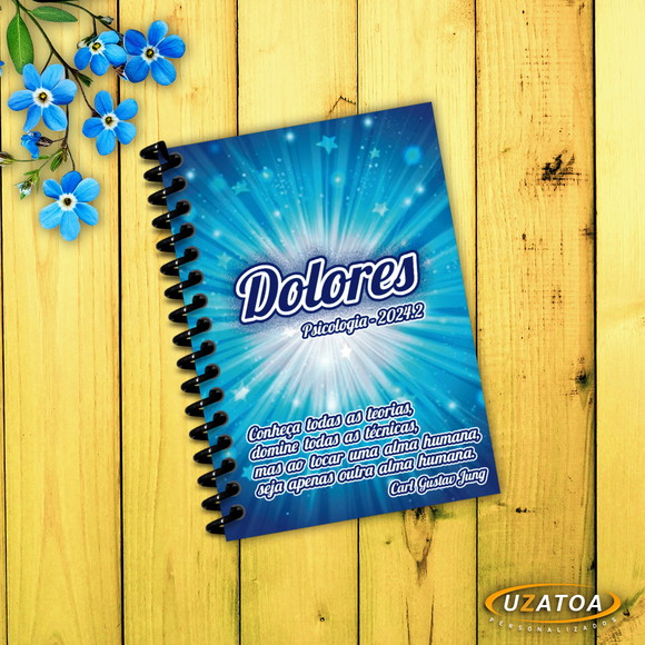 Caderninho com Capa e Folhas Personalizadas - Psicologia