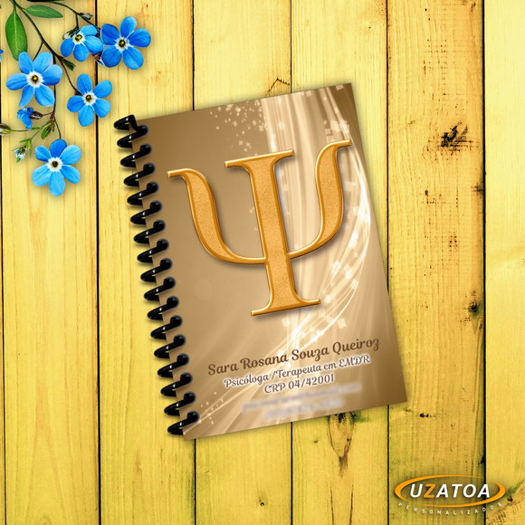 Caderninho com Capa e Folhas Personalizadas - Psicologia