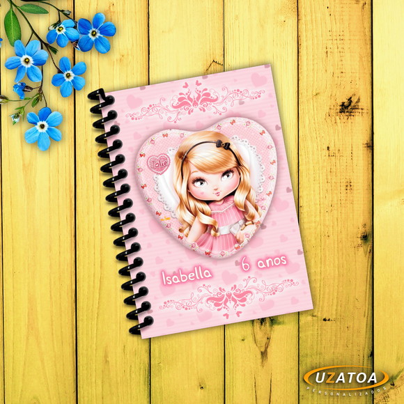 Caderninho com Capa e Folhas Personalizadas - Jolie