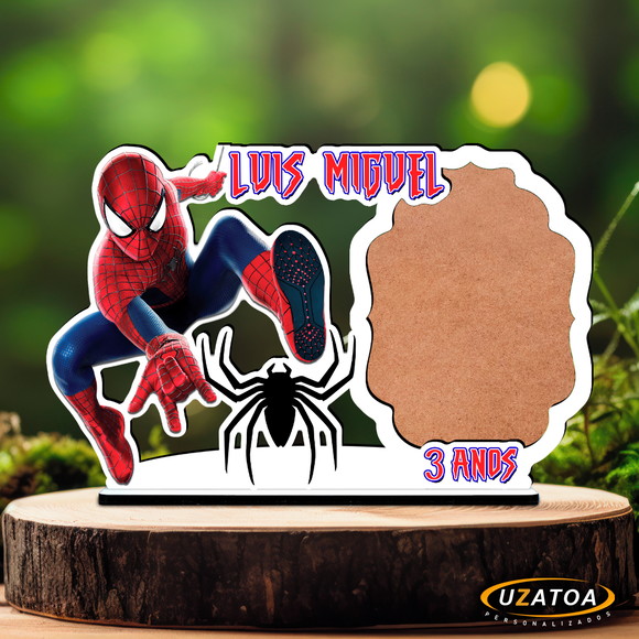 Lembrancinha Porta-retratos Personalizado em MDF - Homem Aranha