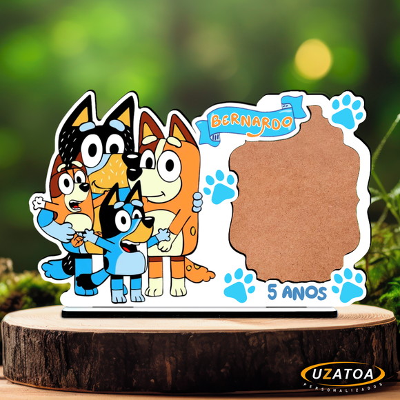 Lembrancinha Porta-retratos Personalizado em MDF - Bluey