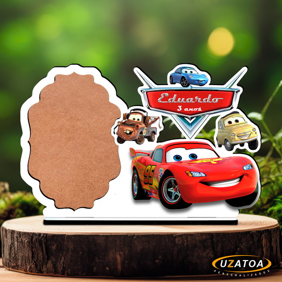 Lembrancinha Porta-retratos Personalizado em MDF - Carros