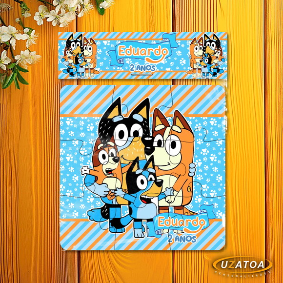 Quebra-cabeça Personalizado em MDF - Bluey