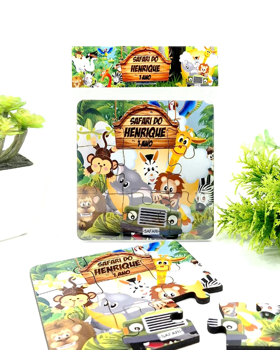 Quebra-cabeça Personalizado em MDF - Safari - Imagem 2