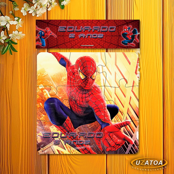 Quebra-cabeça Personalizado em MDF - Homem Aranha