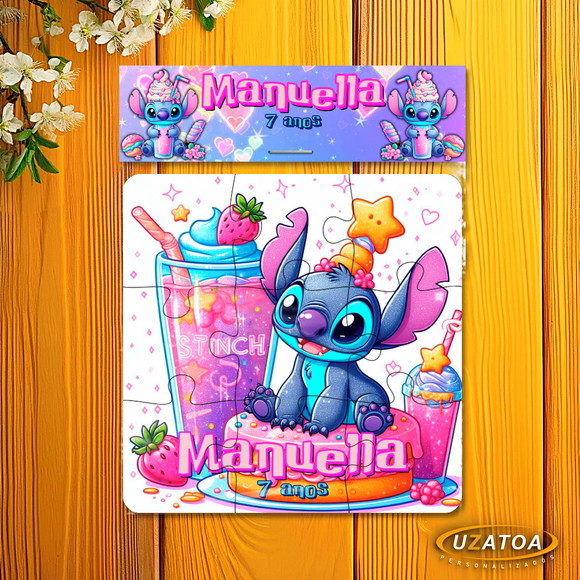 Quebra-cabeça Personalizado em MDF - Stitch