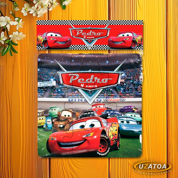 Quebra-cabeça Personalizado em MDF - Carros