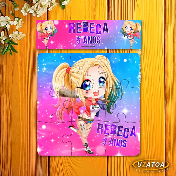 Quebra-cabeça Personalizado em MDF - Arlequina