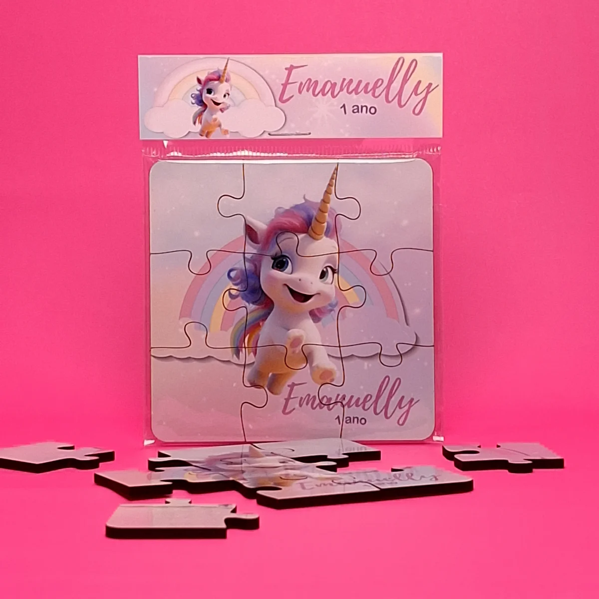 Quebra-cabeça Personalizado em MDF - Unicórnio - Imagem 3