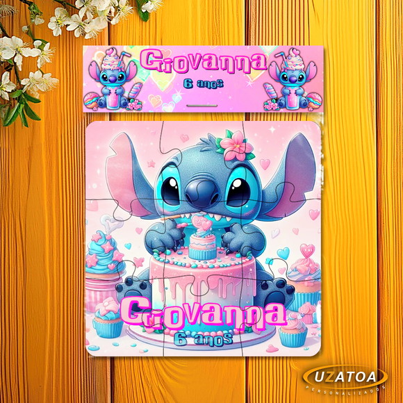 Quebra-cabeça Personalizado em MDF - Stitch