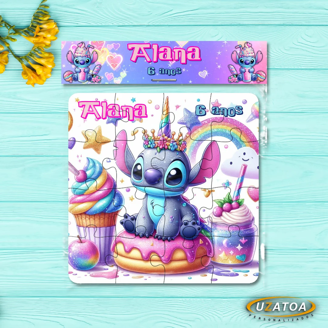 Quebra-cabeça Personalizado em MDF - Stitch - Imagem 2
