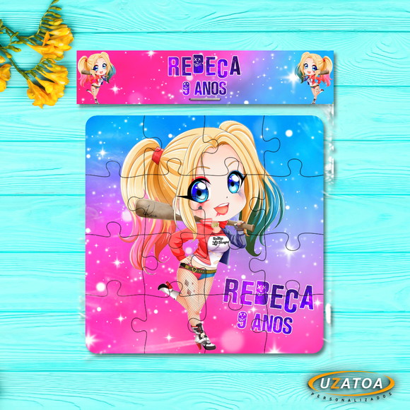 Quebra-cabeça Personalizado em MDF - Arlequina