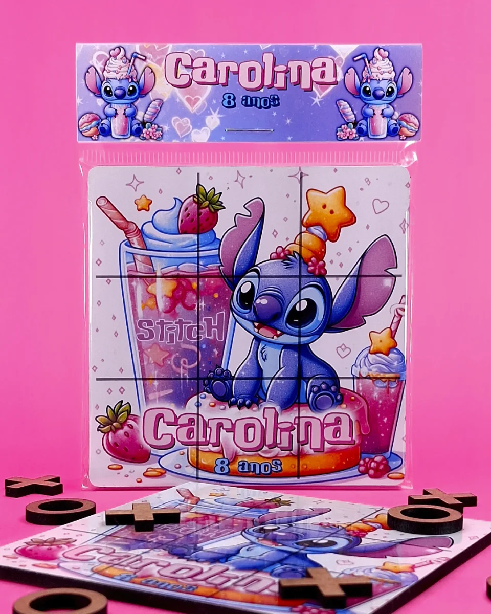 Jogo da Velha Personalizado em MDF - Stitch - Imagem 4