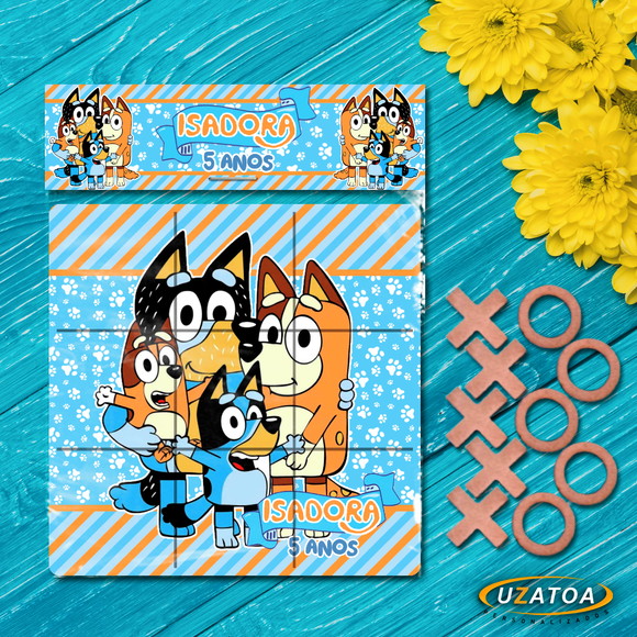 Jogo da Velha Personalizado em MDF - Bluey