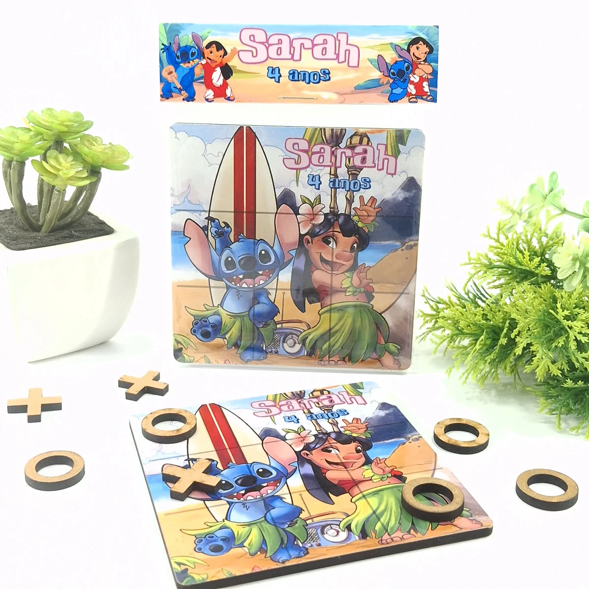 Jogo da Velha Personalizado em MDF - Stitch - Imagem 2
