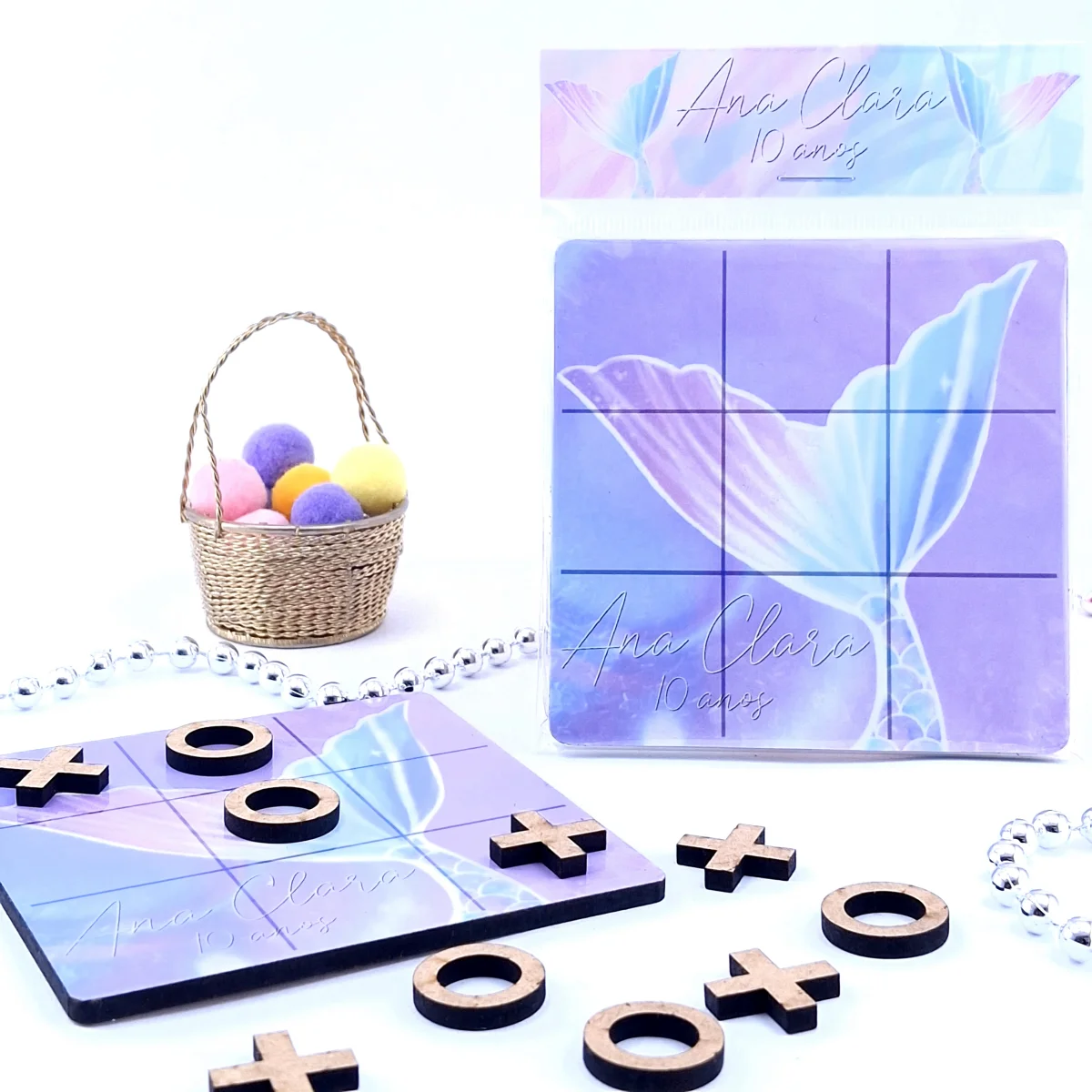 Jogo da Velha Personalizado em MDF - Sereia - Imagem 2