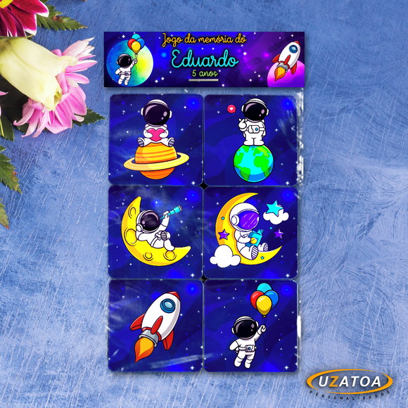 Jogo da Memória Personalizado em MDF - Astronauta