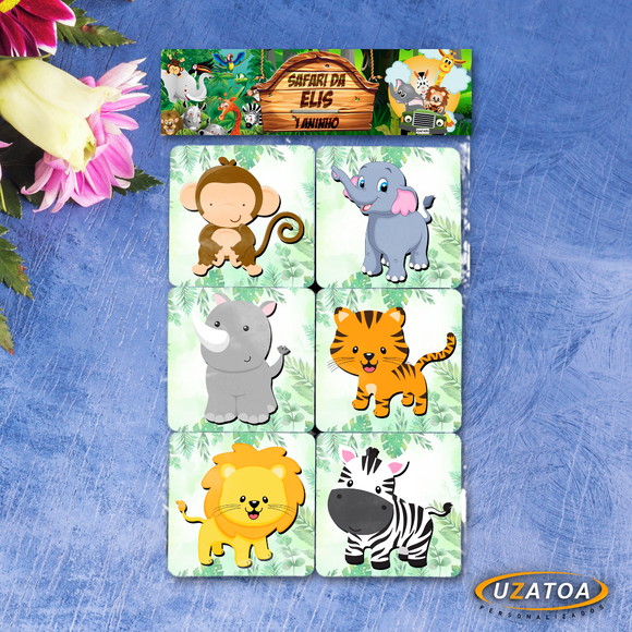 Jogo da Memória Personalizado em MDF - Safari