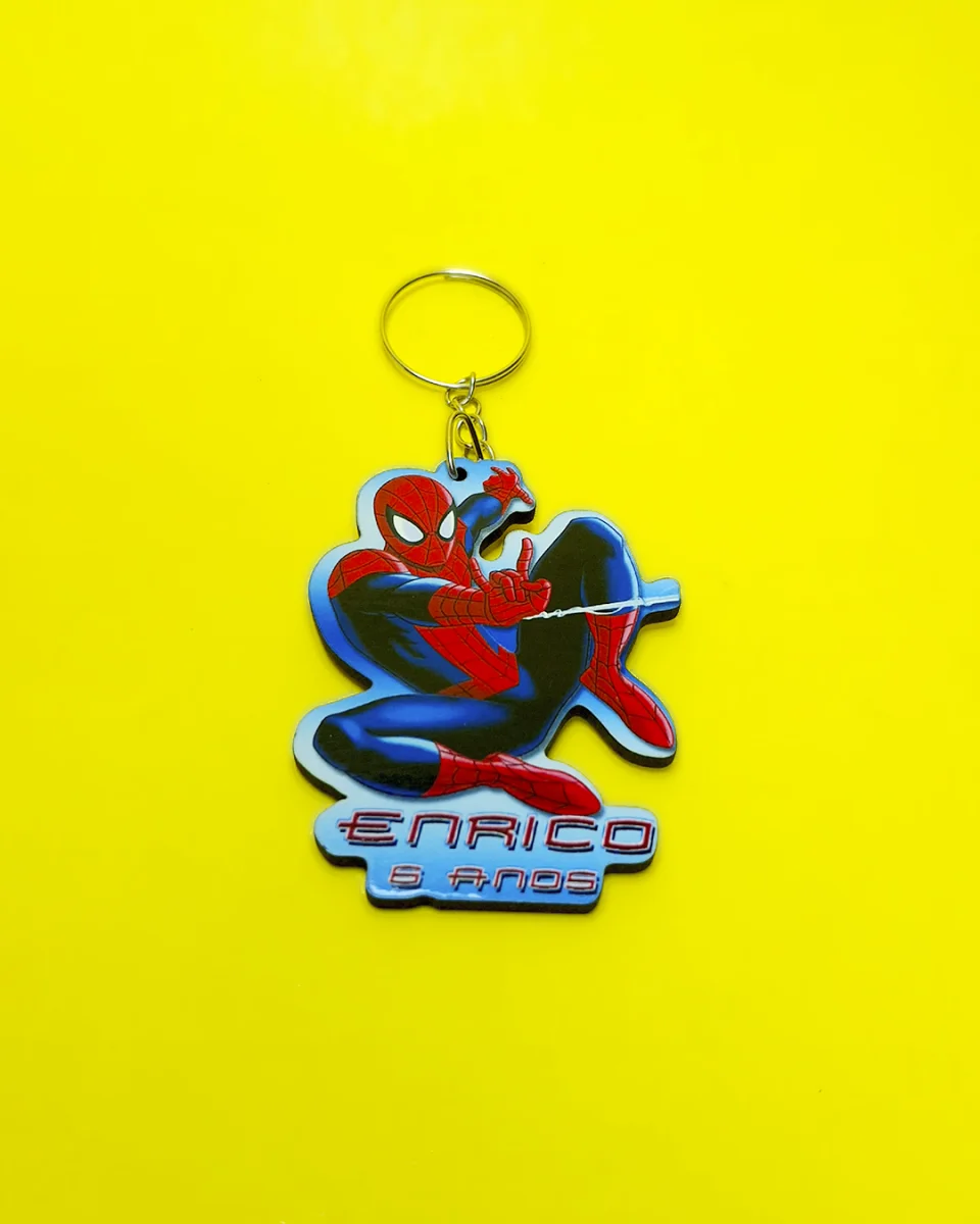 Chaveiro personalizado em MDF - Homem Aranha - Imagem 2