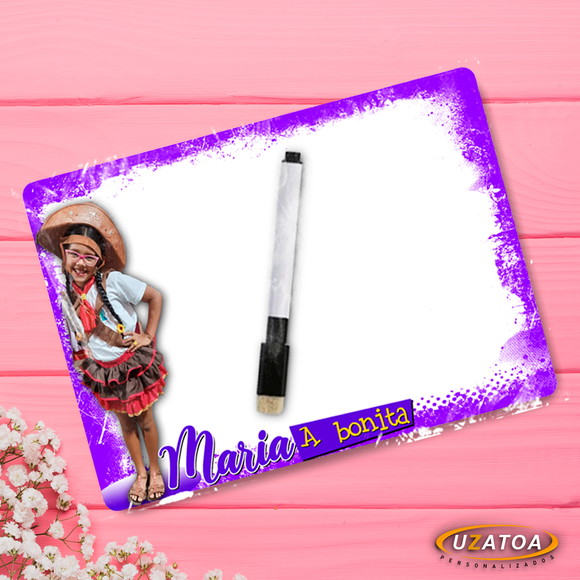 Lousa Mágica Personalizada em MDF - Maria Bonita