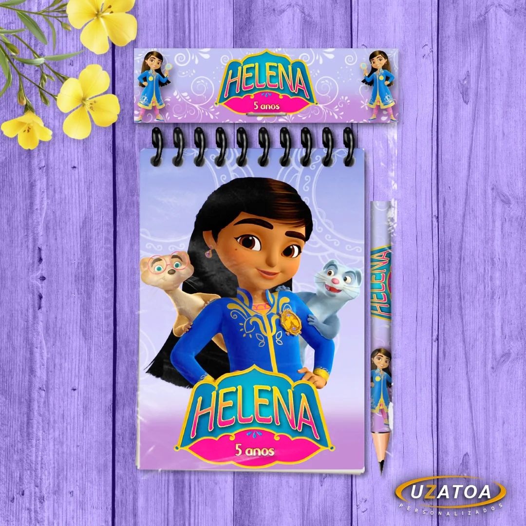 Bloco Personalizado com Lapela e Mini Lápis - Mira Detetive