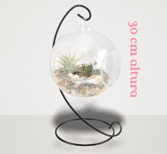 Terrário e suporte sem decoração