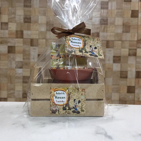 Kit Ecologico Caixote Mickey Safari