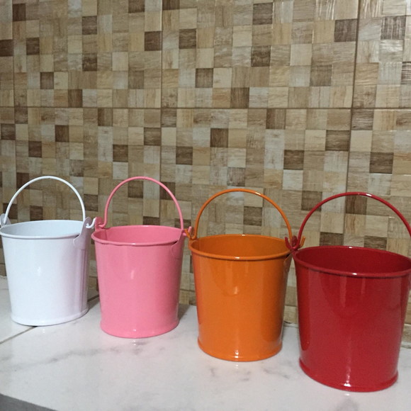 Baldinho/vaso Coloridos Esmaltados