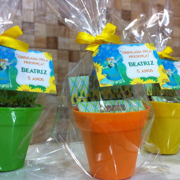 Lembrancinha Jardim Frozen Fever