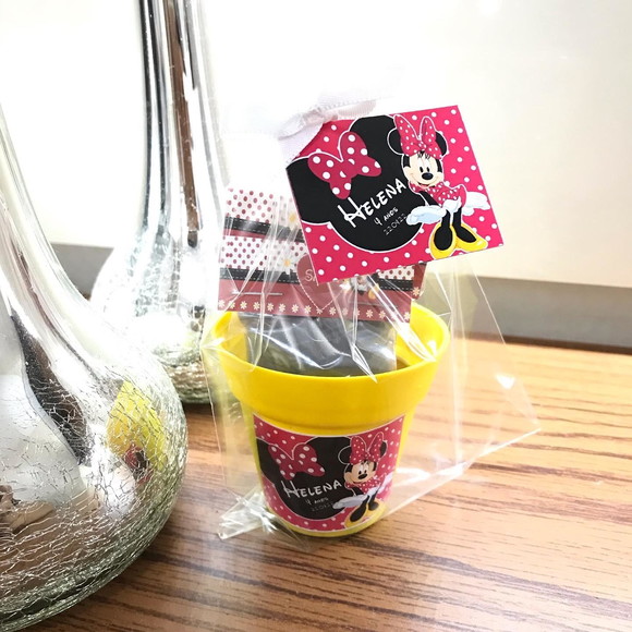 Minnie - Lembrancinha personalizada kit plantio girassol | eventos, aniversário