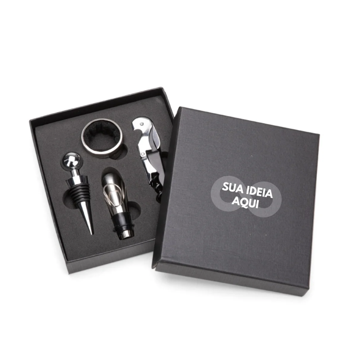 10 kit-vinho 4 peças Personalizado brinde atacado corporativo