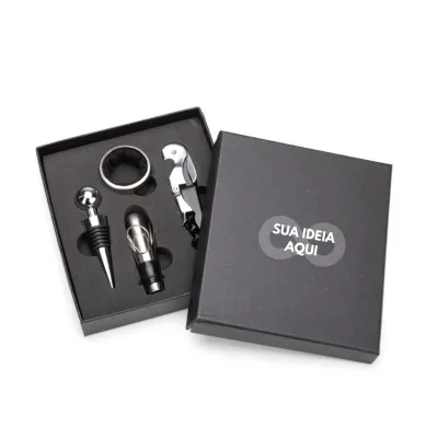 50 kit-vinho 4 peças Personalizado brinde atacado corporativo