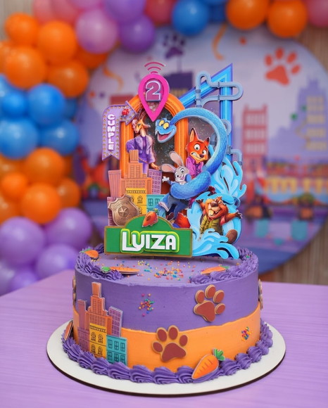 Topo de Bolo Zootopia Arquivo Digital de Corte Studio