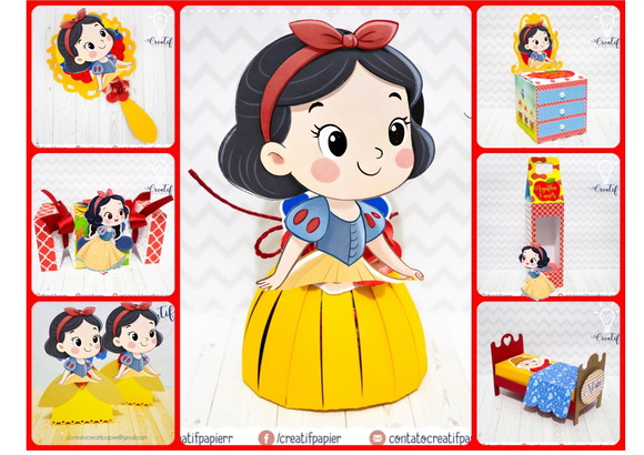 Branca de Neve Baby Arquivo Digital de Corte Studio e pdf