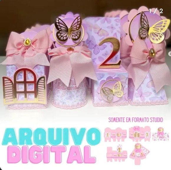 Jardim de Borboletas Arquivo de Corte Studio e pdf