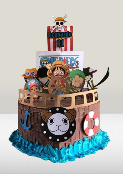 Arquivo de Corte Digital Topo de Bolo One Piece em Studio