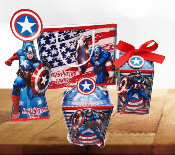 Arquivo de Corte Digital Studio e pdf Capitão America
