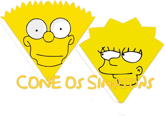 Arquivo Digital Corte Silhouette Cones Bart e Lisa Simpsons