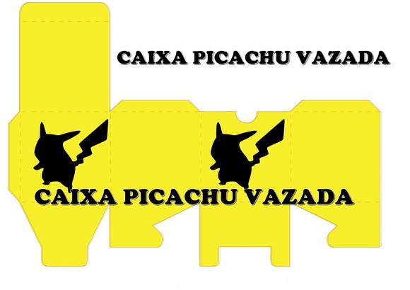 ARQUIVO DIGITAL SILHOUETTE CAIXA PICACHU VAZADA LUXO