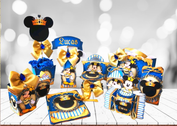 Arquivo Caixa Silhouette Mickey Realeza Luxo