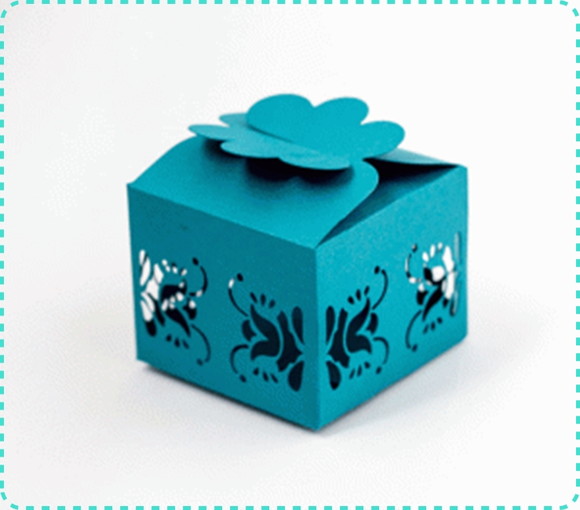 Arquivo Silhouette Caixa Floral Vazada