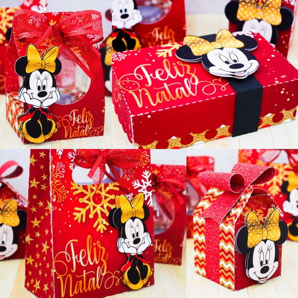 Arquivo Silhouette Natal Minnie Luxo