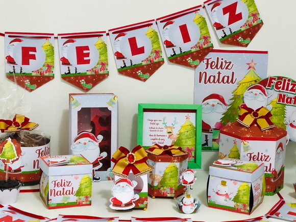 Arquivo Silhouette e pdf Natal Festa em Casa
