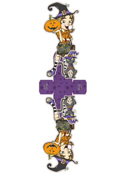 ARQUIVO SILHOUETTE HALLOWEEN BRUXINHA LINDA TEEN